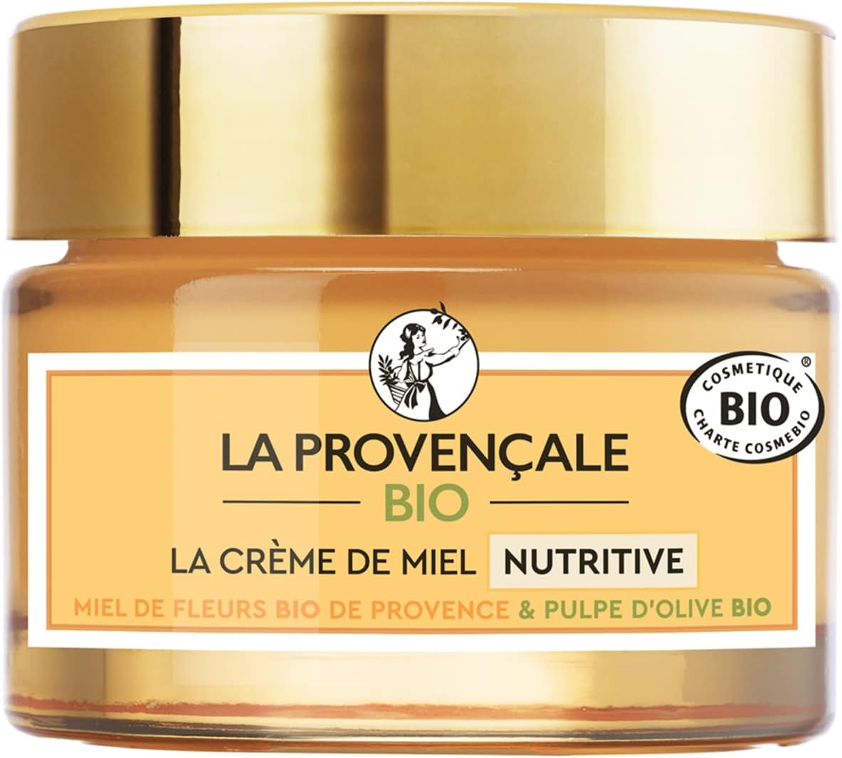 Bio – Crema Di Miele Nutriente – Miele Di Fiori Bio IGP Provence E Polpa D'Oliva Bio – per Tutti I Tipi Di Pelle Anche Più Sensibili, 50 Ml