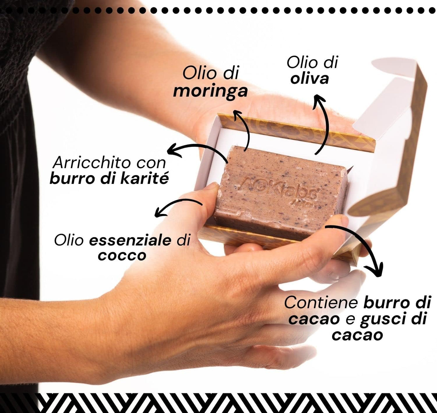 - Sapone Nero Africano - 100% Naturale E Fatto a Mano - per Tutti I Tipi Di Pelle Idrata, Deterge, Ringiovanisce E Combatte Le Imperfezioni E L'Acne - 100G